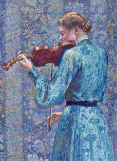 Тео ван Рейссельберге. Женщина, играющая на скрипке.